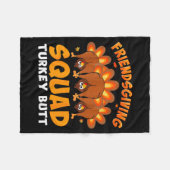 Funny Thanksgiving Friendsgiving Squad Turkey Butt Fleece Deken (Voorkant (Horizontaal))