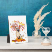 Funny Thanksgiving geeft Duits Shepherd Dog Fotoplaat (Zijkant)