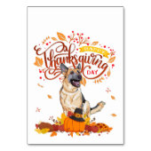 Funny Thanksgiving geeft Duits Shepherd Dog Kaart (Voorkant)