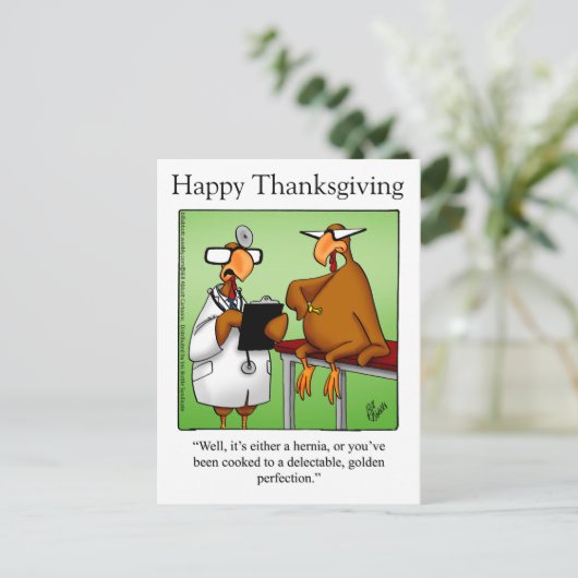 Funny Thanksgiving "Golden Perfection" Briefkaart (Staand voorkant)