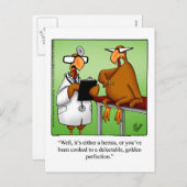 Funny Thanksgiving "Golden Perfection" Briefkaart (Voorkant / Achterkant)