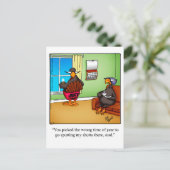 Funny Thanksgiving Holiday Briefkaart (Staand voorkant)