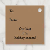 Funny Thanksgiving Holiday Gift Labels (Achterkant)