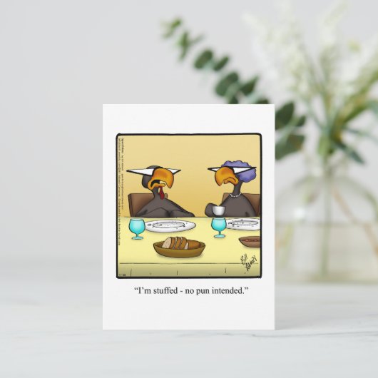 Funny Thanksgiving Humor Briefkaart (Staand voorkant)