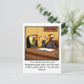 Funny Thanksgiving Humor Briefkaart (Staand voorkant)