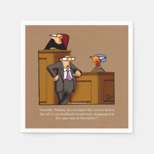 Funny Thanksgiving Humor Cocktail Napkins Servet