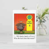 Funny Thanksgiving Humor Dinner Invitations Kaart (Staand voorkant)