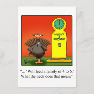 Funny Thanksgiving Humor Dinner Invitations Kaart