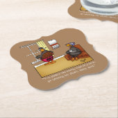 Funny Thanksgiving Humor Kartonnen Onderzetters (Gekanteld)