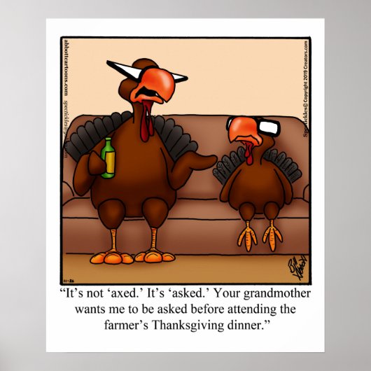Funny Thanksgiving Humor Poster (Voorkant)