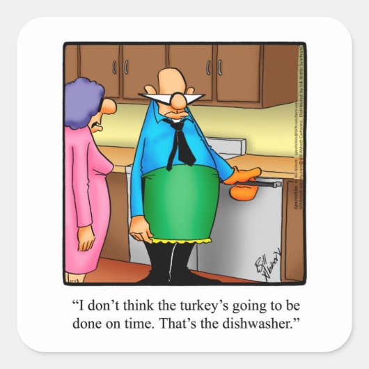 Funny Thanksgiving Humor Stickers (Voorkant)