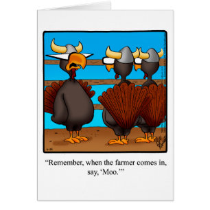 Funny Thanksgiving Humor Wenskaart