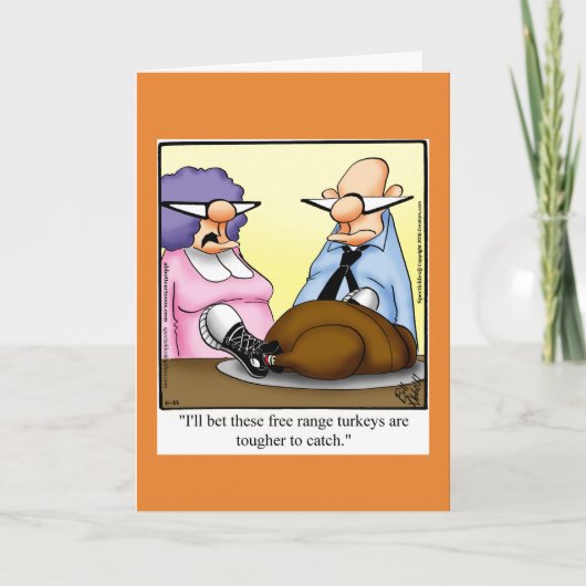 Funny Thanksgiving Humor Wenskaart Feestdagen Kaart (Voorkant)