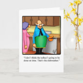 Funny Thanksgiving Humor Wenskaart Kaart (Gele Bloem)