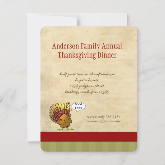 Funny Thanksgiving Kaart (Voorkant)
