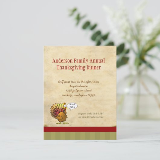Funny Thanksgiving Kaart (Staand voorkant)