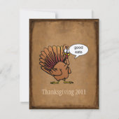 Funny Thanksgiving Kaart (Achterkant)