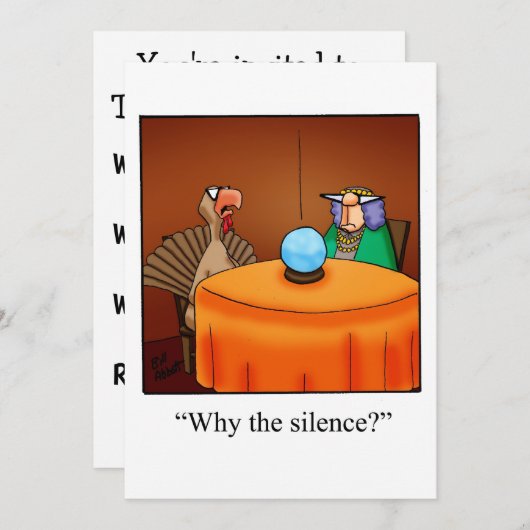 Funny Thanksgiving Kaart (Voorkant / Achterkant)