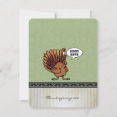 Funny Thanksgiving Kaart (Achterkant)