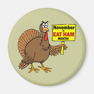 Funny Thanksgiving kalkoen Magneet