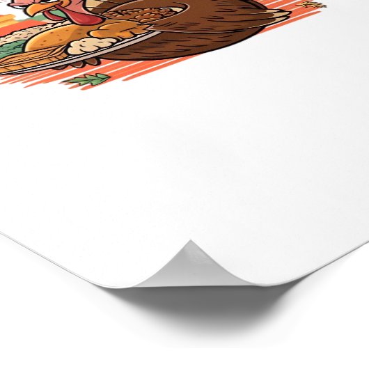 Funny Thanksgiving - Leftovers Are For Quitters Poster (Hoek)