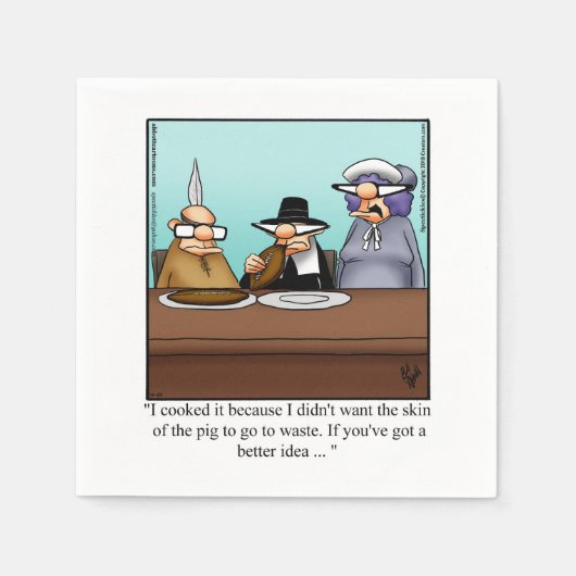 Funny Thanksgiving Party Napkins Servet (Voorkant)