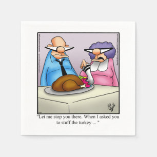 Funny Thanksgiving Party Napkins Servet