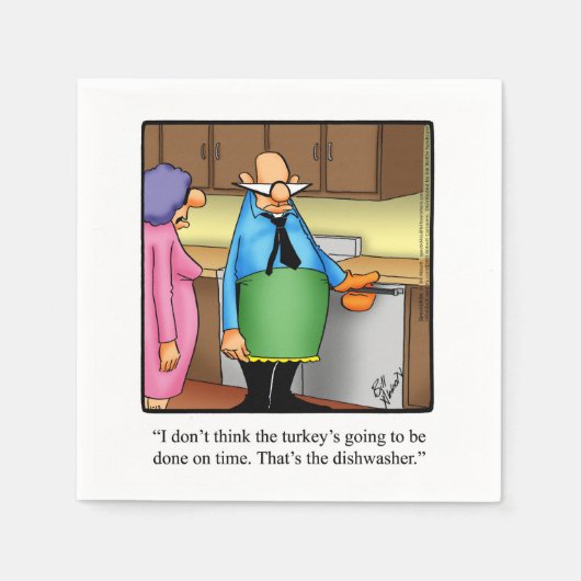 Funny Thanksgiving Party Napkins Servet (Voorkant)