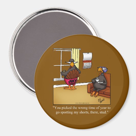 Funny Thanksgiving Refrigerator Magnet (Recto/Verso)