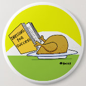 Funny Thanksgiving Roast Turkey Cartoon Button (Voorkant)