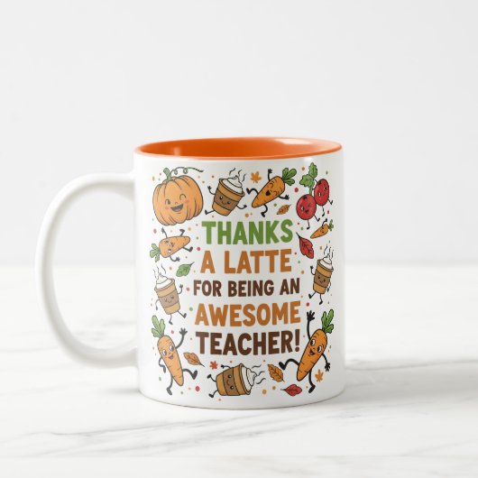 Funny Thanksgiving Teacher Appreciation Mug (Gauche)