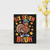 Funny Thanksgiving Turkey 67 Bruh Fall Farm Men Wo Kaart (Gele Bloem)