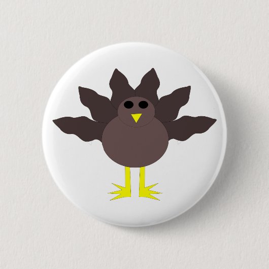 Funny Thanksgiving Turkey Button (Voorkant)