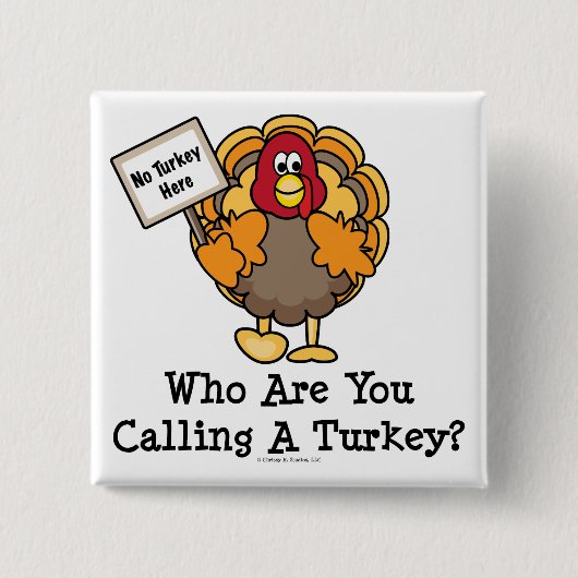 Funny Thanksgiving Turkey Button (Voorkant)