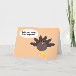 Funny Thanksgiving Turkey Custom Kaart
