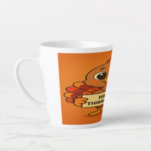 Funny Thanksgiving Turkey Latte Mug Mok (Links)