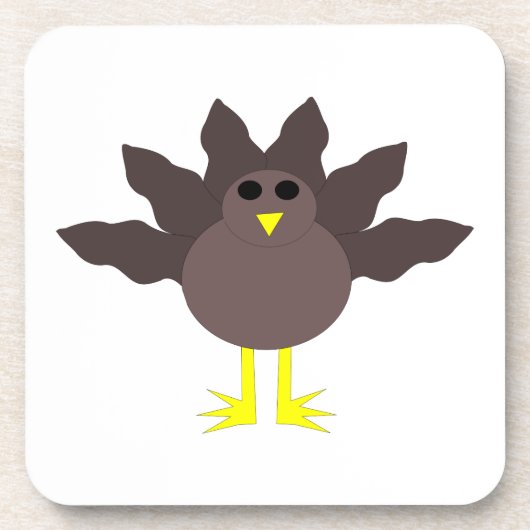 Funny Thanksgiving Turkey Onderzetter (Voorkant)