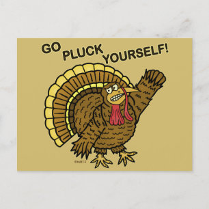 Funny Thanksgiving Turkey Pun Feestdagenkaart