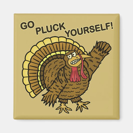 Funny Thanksgiving Turkey Pun Magneet (Voorkant)