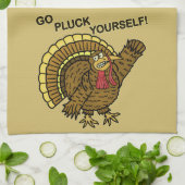 Funny Thanksgiving Turkey Pun Theedoek (Gevouwen)