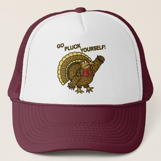 Funny Thanksgiving Turkey Pun Trucker Pet (Voorkant)