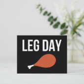 Funny Thanksgiving Turkije Beendag Feestdagenkaart (Staand voorkant)