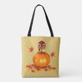 Funny Thanksgiving Turkije in Pumpkin - Canvas tas (Achterkant)