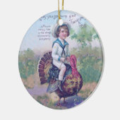 Funny Thanksgiving Turkije Keramisch Ornament (Links)