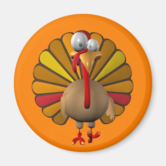 Funny Thanksgiving Turkije Magneet (Voorkant)