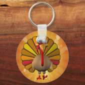 Funny Thanksgiving Turkije Sleutelhanger (Voorkant)