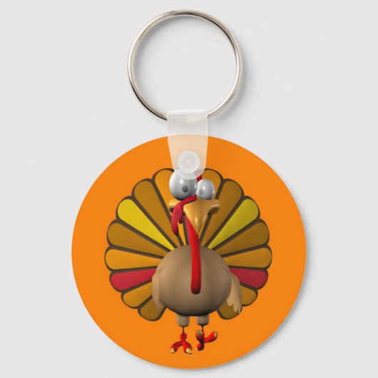 Funny Thanksgiving Turkije Sleutelhanger (Voorkant)