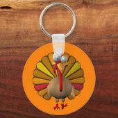 Funny Thanksgiving Turkije Sleutelhanger (Voorkant)