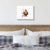 Funny Thanksgiving Wacht je beurt Fat Boy Funny SA Canvas Afdruk (Insitu (Slaapkamer))