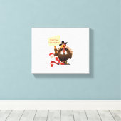 Funny Thanksgiving Wacht je beurt Fat Boy Funny SA Canvas Afdruk (Insitu (Houten vloer))